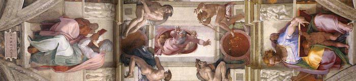 The seventh bay of the ceiling, Michelangelo Buonarroti